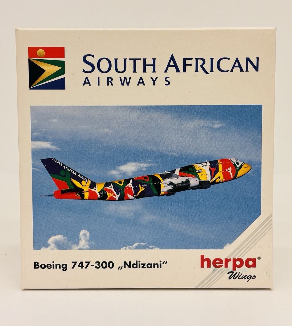 Herpa Wings 1:500 South African Airways "Ndizani" Boeing 747-300 503938 New